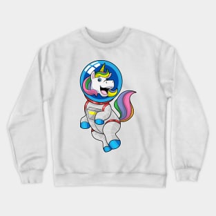 Unicorn as Astronaut in Space Crewneck Sweatshirt